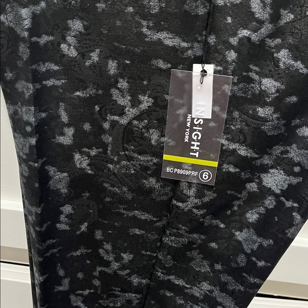 Insight Black Patterned Pants - Picture 4 of 5